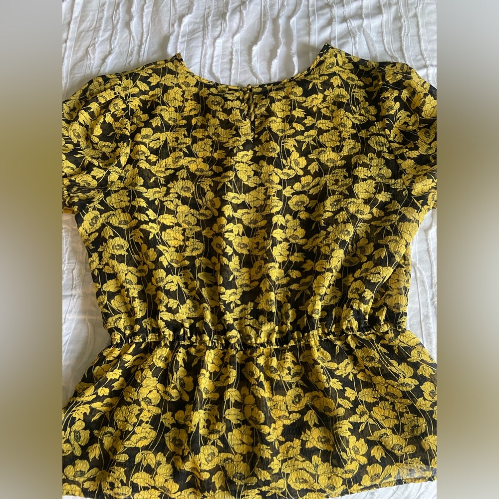 Who What Wear Sheer Peplum Top